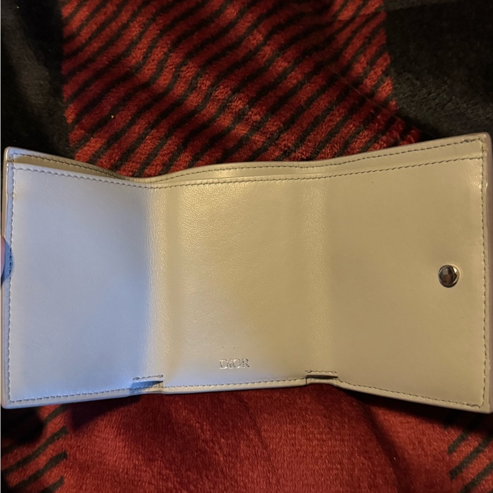Dior Blue and Gray Leather Wallet - Picture 2 of 11